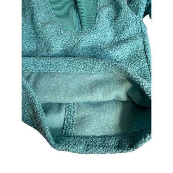 Lands' End Women's XS teal Fleece Pullover Sweater Quarter-Zip - Picture 8 of 10